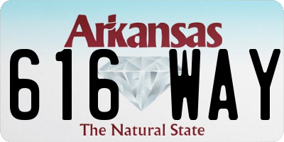 AR license plate 616WAY