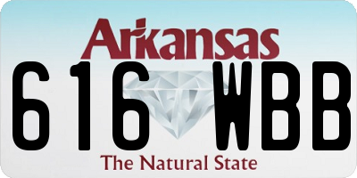 AR license plate 616WBB
