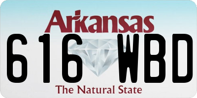 AR license plate 616WBD