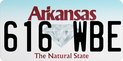 AR license plate 616WBE
