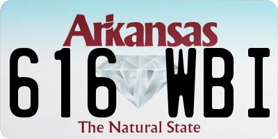 AR license plate 616WBI