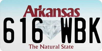 AR license plate 616WBK
