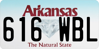 AR license plate 616WBL
