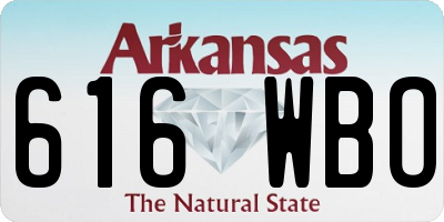 AR license plate 616WBO