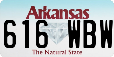 AR license plate 616WBW