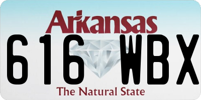 AR license plate 616WBX
