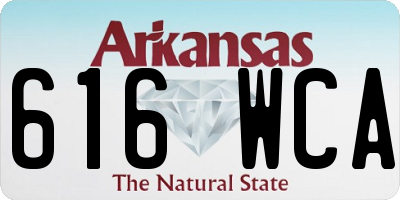 AR license plate 616WCA