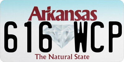 AR license plate 616WCP