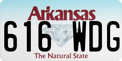 AR license plate 616WDG
