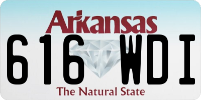AR license plate 616WDI