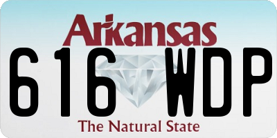 AR license plate 616WDP