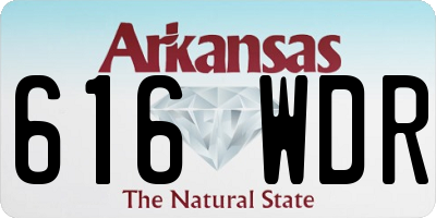 AR license plate 616WDR