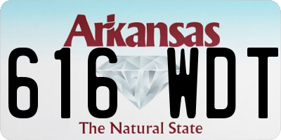 AR license plate 616WDT