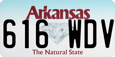 AR license plate 616WDV