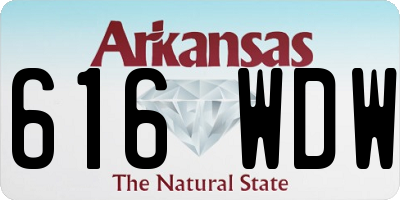 AR license plate 616WDW