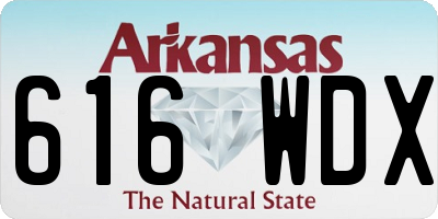 AR license plate 616WDX