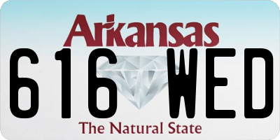 AR license plate 616WED