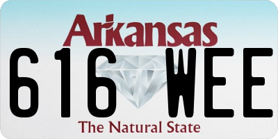 AR license plate 616WEE