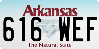 AR license plate 616WEF