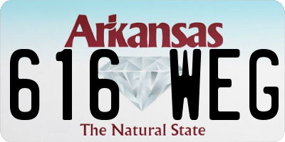 AR license plate 616WEG
