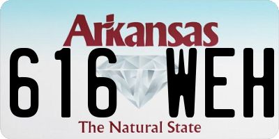 AR license plate 616WEH