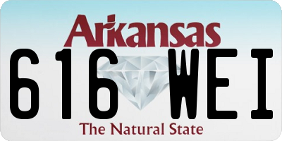 AR license plate 616WEI