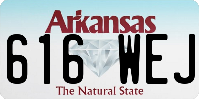 AR license plate 616WEJ