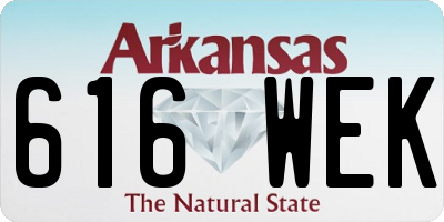 AR license plate 616WEK
