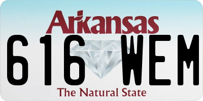 AR license plate 616WEM