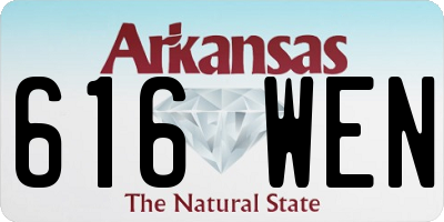 AR license plate 616WEN