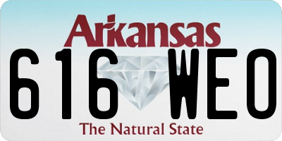 AR license plate 616WEO