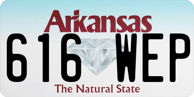 AR license plate 616WEP