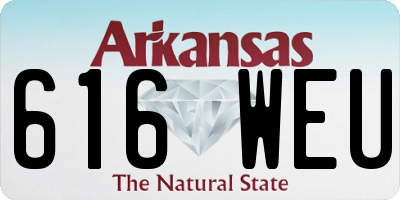 AR license plate 616WEU
