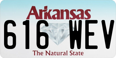 AR license plate 616WEV