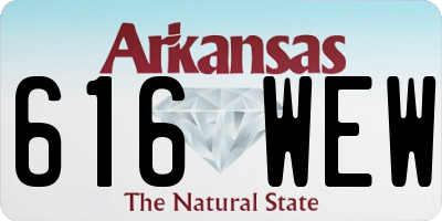 AR license plate 616WEW