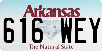 AR license plate 616WEY