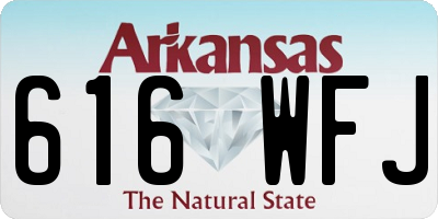 AR license plate 616WFJ