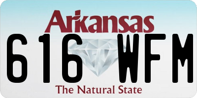 AR license plate 616WFM