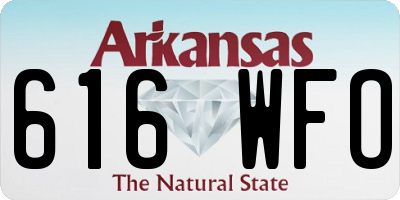AR license plate 616WFO