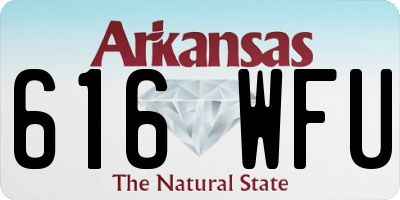 AR license plate 616WFU