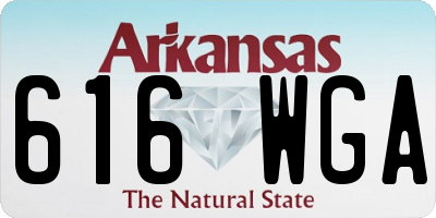 AR license plate 616WGA