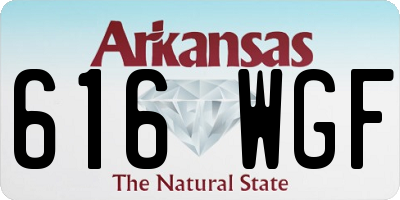 AR license plate 616WGF