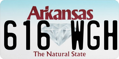 AR license plate 616WGH