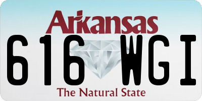 AR license plate 616WGI