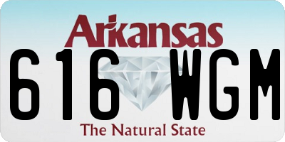 AR license plate 616WGM