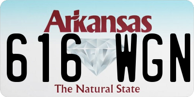 AR license plate 616WGN