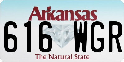 AR license plate 616WGR