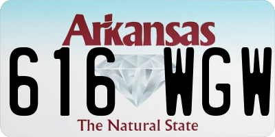 AR license plate 616WGW