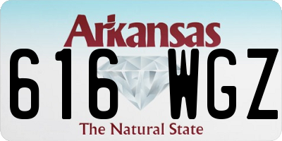 AR license plate 616WGZ