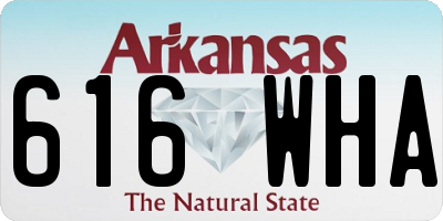 AR license plate 616WHA